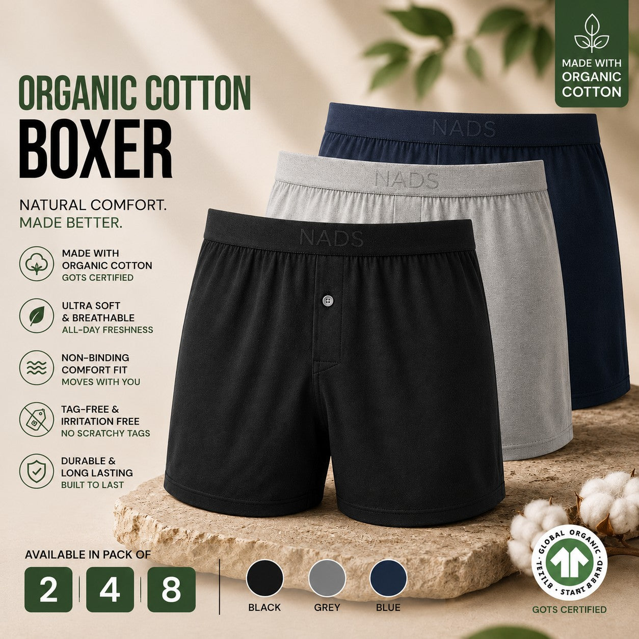 Organic Cotton Boxer